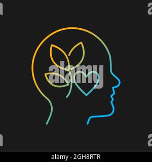 Intrinsic motivation gradient vector icon for dark theme Stock Vector