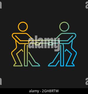 Competition gradient vector icon for dark theme Stock Vector