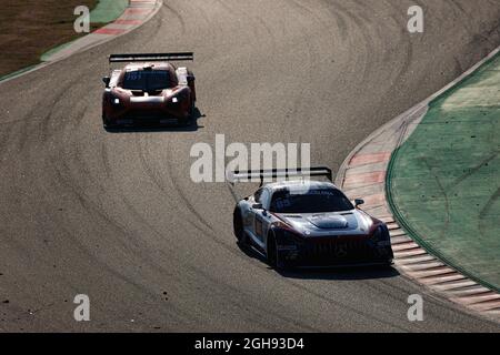 Montmelo, Barcelona, Spain. 5th Sep, 2021. Drivers: Charles Putman, Charles Espenlaub, Joe Foster and Shane Lewis of CP Racing with Mercedes-AMG GT3 during the HANKOOK 24H BARCELONA 2021 Race at Circuit de Catalunya. (Credit Image: © David Ramirez/DAX via ZUMA Press Wire) Credit: ZUMA Press, Inc./Alamy Live News Stock Photo