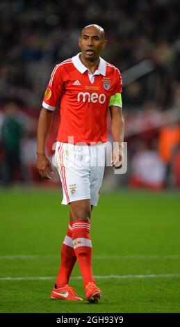 Luisao of SL Benfica during the UEFA Europa League Final match between Benfica and Chelsea at the Amsterdam Arena in Amsterdam, Netherlands on May 15, 2013. Picture Simon Bellis Stock Photo