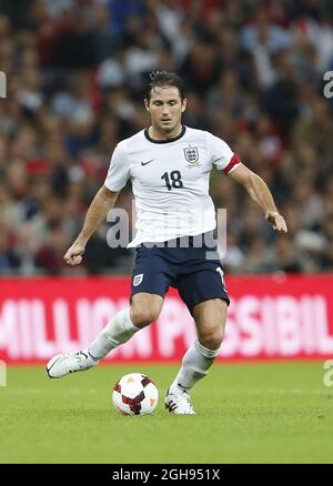 England's Frank Lampard in action during the Vauxhall International Friendly match between England and Scotland held at the Wembley Stadium in London, UK on Aug. 14, 2013. Stock Photo