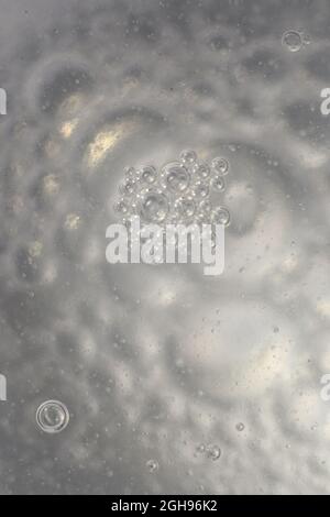 glycerin and water abstract background with selective focus grey color Stock Photo