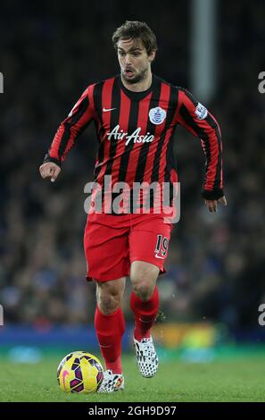 Niko Kranjcar of QPR in action during the Barclays Premier League match between Everton and Queens Park Rangers at Goodison Park, Liverpool on Dec. 15, 2014. Simon Bellis Stock Photo
