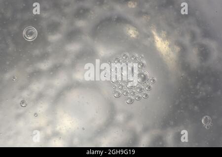 glycerin and water abstract background with selective focus grey color Stock Photo