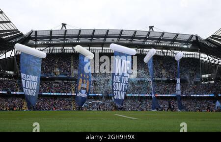 Image #: 38822908    Aug. 16, 2015 - Manchester, United Kingdom - The new south stand open for the first time - English Premier League - Manchester City v Chelsea - Etihad Stadium - Manchester - England Stock Photo