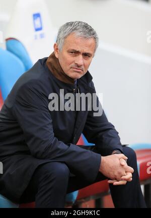 Image #: 40484461    Oct. 24, 2015 - London, United Kingdom - Chelsea's Jose Mourinho looks on..Barclays Premier League - West Ham United vs Chelsea - Upton Park - England - 24th October 2015. Stock Photo