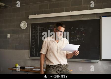 High school teacher in class. Stock Photo