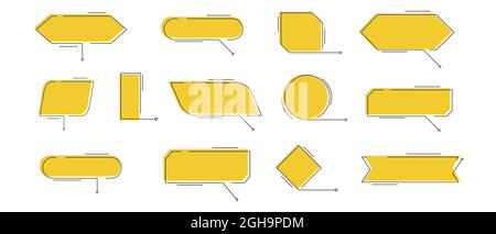 Set of callouts titles template. Stock Vector