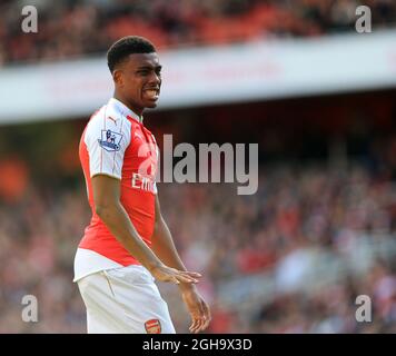 Arsenal's Alex Iwobi in action during the Premier League match at the Emirates Stadium.  Photo credit should read: David Klein/Sportimage via PA Images Stock Photo