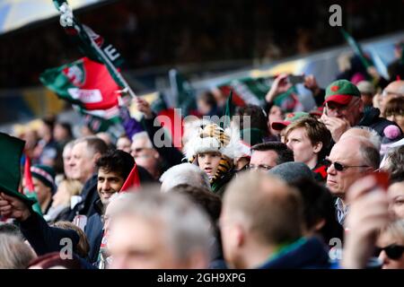 Leicester fans during the 2016 semi-final of the European Rugby Champions Cup match at the City Ground, Nottingham. Photo credit should read: Charlie Forgham Bailey/Sportimage Stock Photo