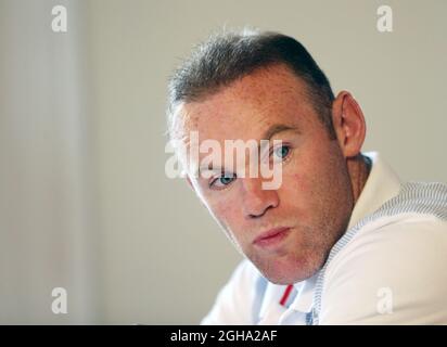 England's Wayne Rooney during a press conference at the Grove Hotel.  Photo credit should read: David Klein/Sportimage via PA Images Stock Photo
