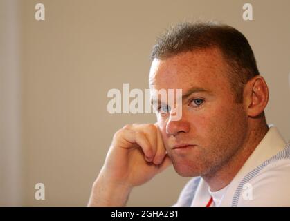 England's Wayne Rooney during a press conference at the Grove Hotel.  Photo credit should read: David Klein/Sportimage via PA Images Stock Photo