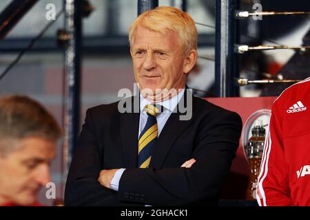 Scotland manager Gordon Strachan  during the 2018 FIFA World Cup Qualfiication Group F match at Hampden Park, Glasgow. Picture date: October 8th, 2016. Pic Matt McNulty/Sportimage via PA Images Stock Photo