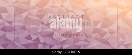 low poly abstract modern background. pastel colors chaotic triangles of variable size and rotation. Minimalist layout for business card landing page w Stock Vector