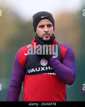 England's Kyle Walker during a training session at Enfield Training ...