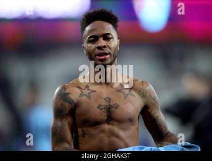 Raheem Sterling of Manchester City during the English FA Cup 3rd round match at the London Stadium, London. Picture date: January 6th, 2017. Picture credit should read: David Klein/Sportimage via PA Images Stock Photo