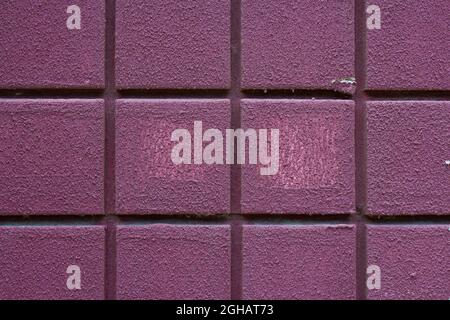 Purple square wall tiles. wall covering material Stock Photo