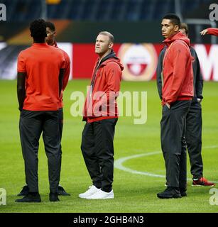 Wayne Rooney of Manchester United ahead of the UEFA Europa League Final at the Friends Arena, Stockholm. Picture date: May 23rd, 2017. Pic credit should read: Matt McNulty/Sportimage via PA Images Stock Photo