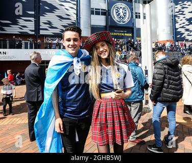 Scotland's fans enjoy the atmosphere during the FIFA World Cup Qualifying match at Hampden Park Stadium, Glasgow Picture date 10th June 2017. Picture credit should read: David Klein/Sportimage via PA Images Stock Photo