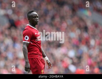 Liverpool's Sadio Mane in action during the premier league match at the Anfield Stadium, Liverpool. Picture date 19th August 2017. Picture credit should read: David Klein/Sportimage via PA Images Stock Photo