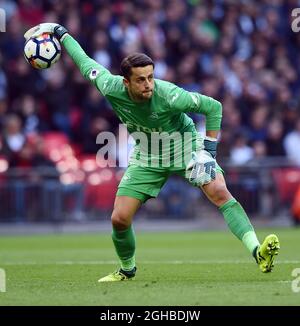 Swansea City goalkeeper Lukasz Fabianski during the premier league match at the Wembley Stadium, London. Picture date 16th September 2017. Picture credit should read: Robin Parker/Sportimage via PA Images Stock Photo