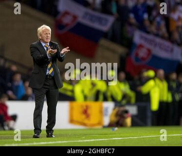 Scotland Manager Gordon Strachan during the World Cup Qualifying Group F match at Hampden Park Stadium, Glasgow. Picture date: October 5th 2017. Picture credit should read: Craig Watson/Sportimage via PA Images Stock Photo