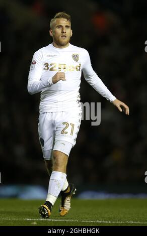 Samu Saiz of Leeds United during the Championship match at Elland Road Stadium, Leeds. Picture date 27th October 2017. Picture credit should read: Simon Bellis/Sportimage via PA Images Stock Photo