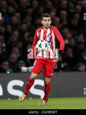 Atletico Madrid's Angel Correa in action during the Champions League Group C match at the Stamford Bridge, London. Picture date: December 5th 2017. Picture credit should read: David Klein/Sportimage via PA Images Stock Photo