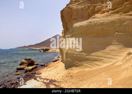 Los Escullos,  Cabo de Gata Nijar Natural Park, Biosphere Reserve, Almeria, Andalucia, Spain, Europe Stock Photo