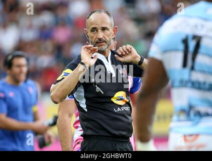 Referee Romain Poite during the French championship Top 14 rugby union match between Stade Francais Paris and Racing 92 on September 4, 2021 at Stade Jean Bouin in Paris, France - Photo Jean Catuffe / DPPI Stock Photo