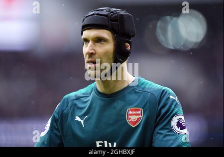 Arsenal goalkeeper Petr Cech during the premier league match at Wembley Stadium, London. Picture date 10th February 2018. Picture credit should read: Robin Parker/Sportimage via PA Images Stock Photo