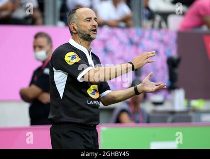 Referee Romain Poite during the French championship Top 14 rugby union match between Stade Francais Paris and Racing 92 on September 4, 2021 at Stade Jean Bouin in Paris, France - Photo Jean Catuffe / DPPI Stock Photo