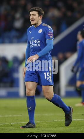 Harry Maguire of Leicester City during the FA Cup sixth round match at the King Power Stadium, Leicester. Picture date 18th March 2018. Picture credit should read: David Klein/Sportimage via PA Images Stock Photo