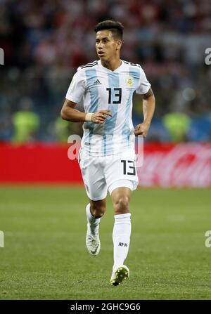 Argentina's Maximiliano Meza in action during the FIFA World Cup 2018 Group D match at the Nizhny Novgorod Stadium, Nizhny Novgorod. Picture date 21st June 2018. Picture credit should read: David Klein/Sportimage via PA Images Stock Photo