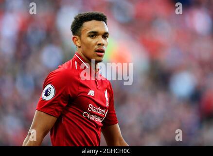 Liverpool's Trent Alexander-Arnold during the Premier League match at Anfield Stadium, Liverpool. Picture date 25th August 2018. Picture credit should read: Matt McNulty/Sportimage via PA Images Stock Photo