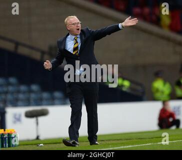 Alex McLeish manager of Scotland   during the International Friendly match at Hampden Park, Glasgow. Picture date 7th September 2018. Picture credit should read: Richard Lee/Sportimage via PA Images Stock Photo