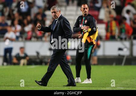 Portugal manager Fernando Santos during the UEFA Nations League - League A - Group 3 match at Estadio da Luz, Lisbon. Picture date 10th September 2018. Picture credit should read: Matt McNulty/Sportimage via PA Images Stock Photo