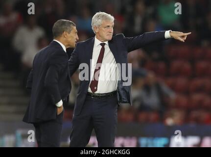 Southampton Manager Mark Hughes During The Premier League Match At St southampton-manager-mark-hughes-during-the-premier-league-match-at-st