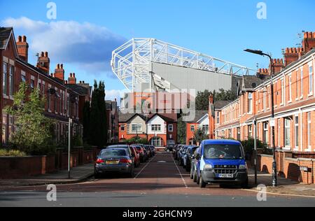 A general view outside Old Trafford during the Premier League match at the Old Trafford Stadium, Manchester. Picture date 6th October 2018. Picture credit should read: Matt McNulty/Sportimage via PA Images Stock Photo