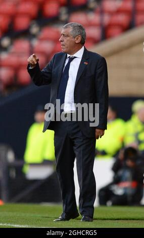 Fernando Santos manager of Portugal during the International Friendly match at Hampden Park Stadium, Glasgow. Picture date 14th October 2018. Picture credit should read: Richard Lee/Sportimage via PA Images Stock Photo