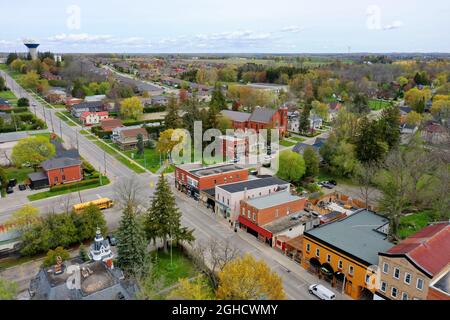 An aerial view of downtown St George, Ontario, Canada, editorial Stock Photo