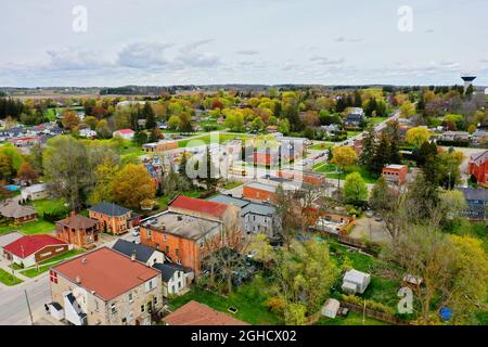 An aerial scene of downtown St George, Ontario, Canada, editorial Stock Photo