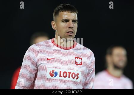 Serravalle, Italy, 5th September 2021. Jan Bednarek of Poland during the FIFA World Cup qualifiers match at San Marino Stadium, Serravalle. Picture credit should read: Jonathan Moscrop / Sportimage Stock Photo