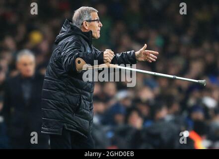 Uruguay head coach Oscar Tabarez reacts during the International Friendly match at the Emirates Stadium, London. Picture date: 16th November 2018. Picture credit should read: Matt McNulty /Sportimage Stock Photo
