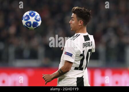 Paulo Dybala of Juventus during the UEFA Champions League Group H  match at the Juventus Stadium, Turin. Picture date: 27th November 2018. Picture credit should read: Jonathan Moscrop/Sportimage  via PA Images Stock Photo