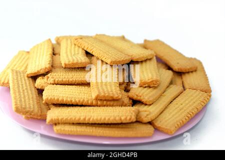 Arabic Cuisine; Cookies for celebration of El Fitr Islamic Feast (The Feast that comes after Ramadan). Delicious traditional wheat Arabic biscuits Stock Photo