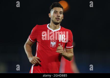 Serravalle, Italy, 5th September 2021. Jakub Moder of Poland during the FIFA World Cup qualifiers match at San Marino Stadium, Serravalle. Picture credit should read: Jonathan Moscrop / Sportimage Stock Photo