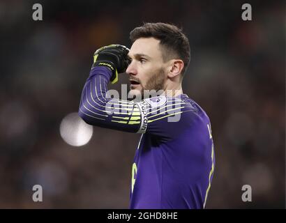 Tottenham Hotspur goalkeeper Hugo Lloris during the Premier League match at Wembley Stadium, London. Picture date: 13th January 2019. Picture credit should read: David Klein/Sportimage Stock Photo