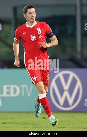 Serravalle, Italy, 5th September 2021. Robert Lewandowski of Poland during the FIFA World Cup qualifiers match at San Marino Stadium, Serravalle. Picture credit should read: Jonathan Moscrop / Sportimage Stock Photo