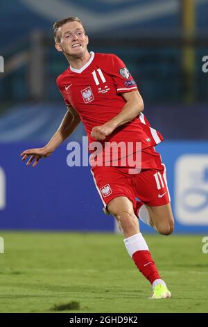 Serravalle, Italy, 5th September 2021. Karol Swiderski of Poland during the FIFA World Cup qualifiers match at San Marino Stadium, Serravalle. Picture credit should read: Jonathan Moscrop / Sportimage Stock Photo